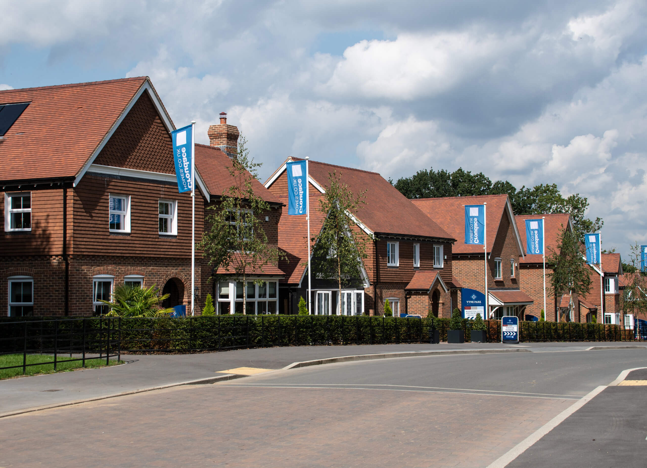 A sunny day on new housing estate Vyne Park in Basingstoke when it opened in 2017.