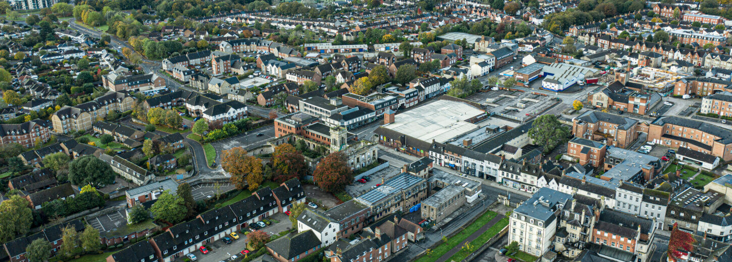 ariel view of living in swindon